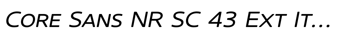 Core Sans NR SC 43 Ext Italic